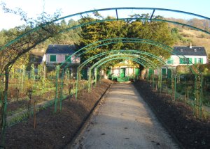 La grande allée du jardin de Monet, fin novembre