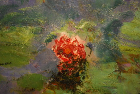 Claude Monet, Nymphéas rouges, (détail) vers 1914-1917, huile sur toile 180cm x 146cm, Fine Arts Museum of San Francisco