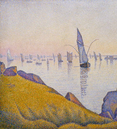 Paul Signac, Concarneau calme du soir opus 220 Allegro maestoso (détail) 1891, huile sur toile, New York, The Metropolitan Museum of Art