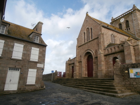Barfleur, la maison de Signac et l'église