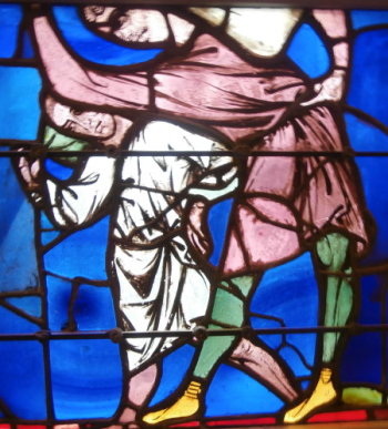 Vitrail dit des Trimardeurs du port, Rouen, musée des Antiquités