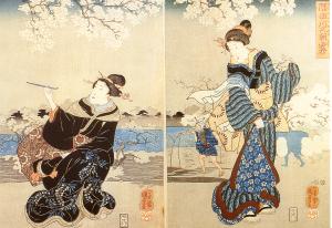 Kuniyoshi Utagawa, estampe dans la maison de Monet à Giverny 