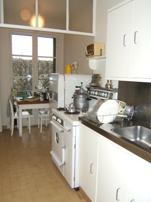 La cuisine de l'appartement Auguste Perret au Havre