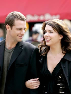 Christopher et Lorelai de la série Gilmore Girls