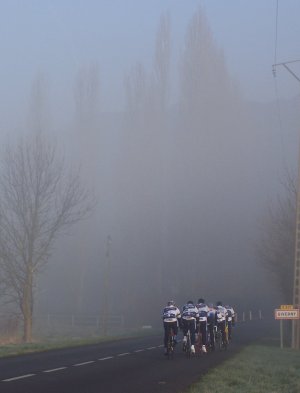 cyclistes à Giverny