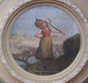 Fresque au plafond de la salle des mariages, mairie de Vernon, Eure