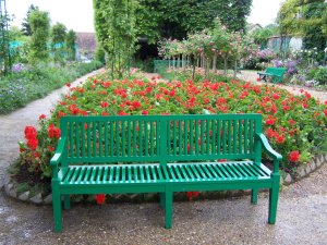 Banc devant la maison de Monet, Giverny 