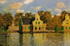 Maisons au bord de la Zaan à Zaandam, Claude Monet 1871 Städelsches Kunstinstitut und Städtische Galerie, Frankfurt am Main, Allemagne