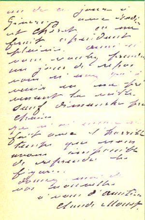 lettre de Monet
