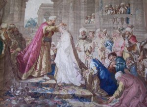 Tapisserie d'Esther, la Roche-Guyon, détail