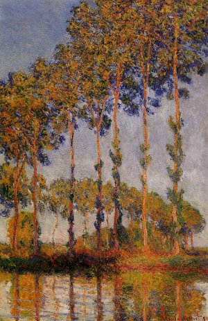 Rangée de peupliers, Claude Monet, 1891 huile sur toile 100x65cm, collection particulière Etats-Unis