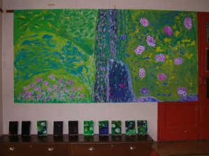 fresque au jardin du peintre