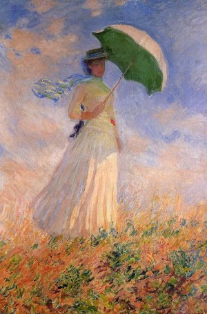 Femme à l'ombrelle tournée vers la droite, Claude Monet, 1886, Musée d'Orsay (Paris - France) Huile sur toile 131 cm x 88 cm