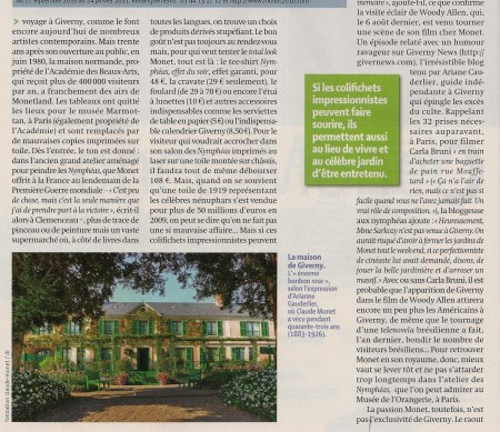 Monet, Monet, money...  Marianne du 28 août au 3 septembre 2010