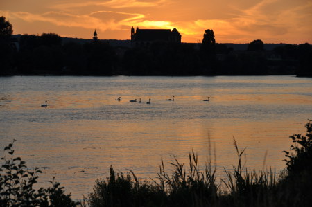 Coucher de soleil sur la Seine, Vernon