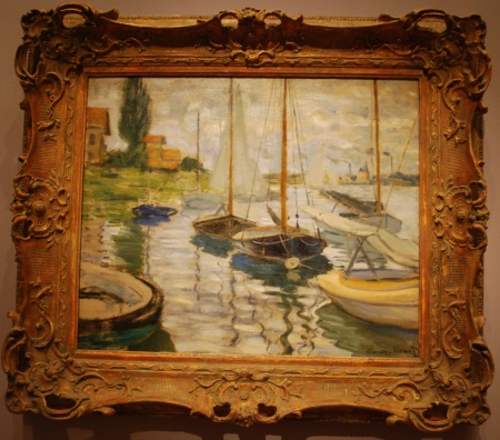Barques au repos au Petit-Genevilliers, Claude Monet, 1872, huile sur toile, 54x65cm, Palace of the Legion of Honor, San Francisco, Californie