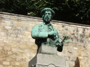 Buste de Charles-François Daubigny (1817-1878) à Auvers sur Oise