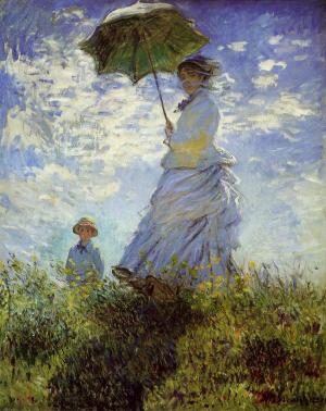 <em>Femme à l'ombrelle, Mme Monet et son fils</em>, Claude Monet, 1875. National Gallery of Art, Washington